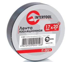 Стрічка ізоляційна Intertool чорна 17ммх20м (IT-0021)