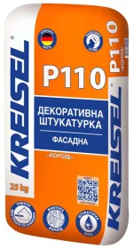 Штукатурка декоративная короед Kreisel P110 зерно 3мм белая 25кг