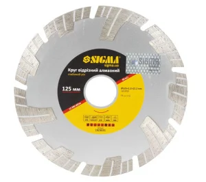 Круг відрізний алмазний Sigma Глибокий різ 125x22,2мм (1923031)
