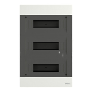 Щит розподільчий Schneider Electric Easy9 врізний 3 ряди по 12 модулів димчасті двері (EZ9EUA312)