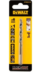 Свердло по металу DeWALT Bkack and Gold HSS-G 6x57x93мм (DT20522)