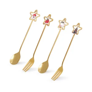 Фото набор столовых приборов fissman xmas 4 предмета (3070)