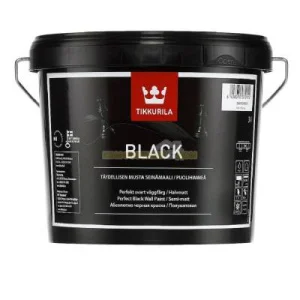 Краска декоративная полуматовая Tikkurila Black 3л