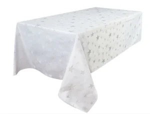 Фото скатерть lefard home textile звезды с серебряным люрексом 100х100см (812-063)