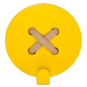 Вішалка настінна Glozis Button Yellow (H-023)