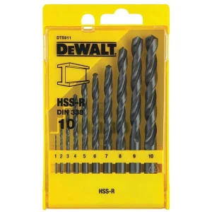 Набір свердел по металу DeWALT HSS-R 10шт (DT5911)