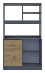 Фото мини-кухня doros лея графит/дуб эвок 100х43х171см (81359336)