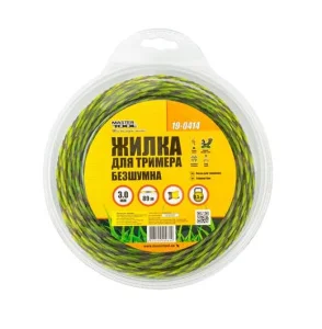 Жилка для тріммера MasterTool SPIRAL SQUARE безшумна 3,00ммх89м (19-0414)