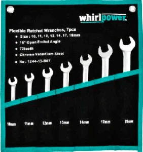 Набір ключів Whirlpower тріскачів з карданом 10-19 мм 7 шт 23632/1244-13-B07