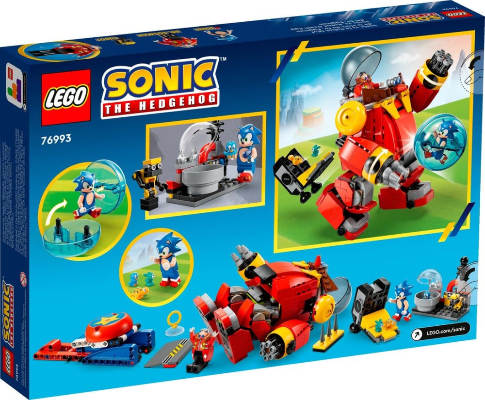 Конструктор Lego Sonic the Hedgehog Сонік проти смертельного робота-яйця доктора Еґмана 615 деталей (76993)