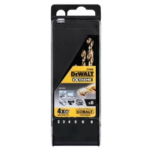 Набір свердел по металу DeWALT EXTREME INDUSTRIAL COBALT HSS-Co 6шт (DT4956)