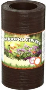 Бордюрна стрічка Альта-Профиль 9м x 15см x 0,5 мм коричнева без перфорації