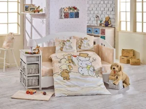 Комплект постільної білизни дитячий HOBBY Snowball бежевий 100x150см (29320)