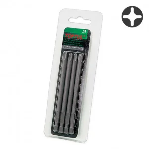 Набір біт TOPTUL 1/4" 100мм PH2 4шт (FSIB0802G)