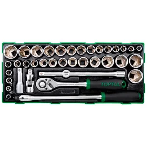 Набір головок торцевих TOPTUL квадрат 1/2" 38шт (GBB38190)