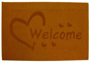 Фото коврик придверный izzihome parga kahve welcome kalp 40x60см (103prkhwk1903)