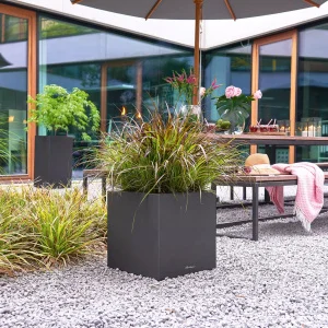 Вазон Lechuza Canto Stone Low 40 світло-бежевий 40x40x40см 29л (13721)