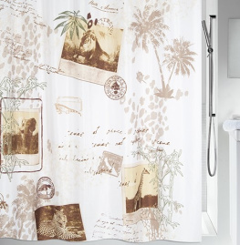Фото шторка для ванной spirella kaya polyester бежевая 180x200см (10.17892)