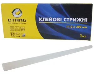 Стрижні клейові СТАЛЬ прозорі 11,2х300мм 1кг