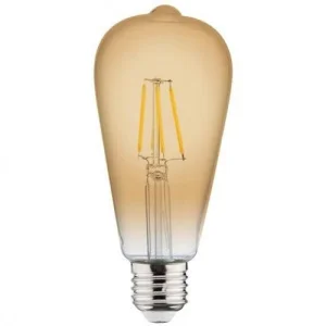 Фото лампа филамент horoz electric rustic vintage-6 винтаж 6w е27 2200к 540lm (001-029-0006-010)