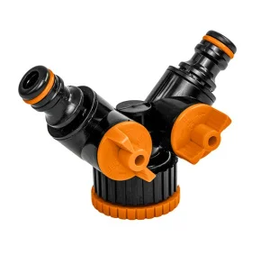 Тройник с запорными кранами Bradas PB 1"на 3/4" (ECO-PWB2222L)