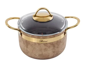 Каструля Brioni Royal Stone Tigereye Gold антипригарна 18см 2,5л (764-045)