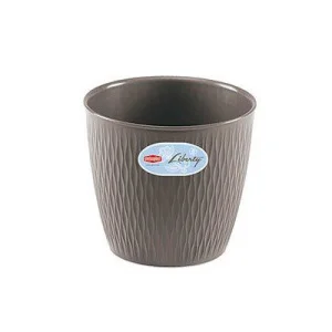 Фото горшок stefanplast liberty круглый серый 20x19см 4,6л (87201)