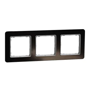 Рамка потрійна Schneider Sedna Elements SDD361803 чорне скло
