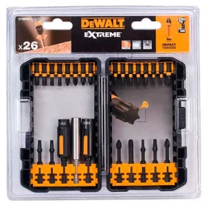 Набір біт DeWALT IMPACT TORSION EXTREME, Philips, Pozidriv, Slotted, 26 шт, кейс (DT70614T)