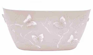 Фото горшок для цветов alyaplastik butterfly balcony 3d розовый 4,1л (10313)