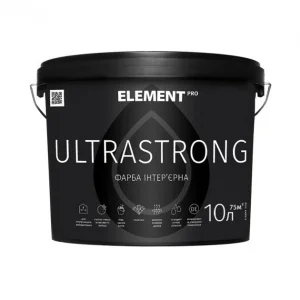 Фарба інтер'єрна особливо зносостійка ELEMENT PRO ULTRASTRONG 10 л біла