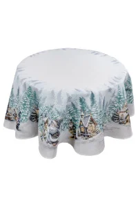 Скатертина гобеленова Прованс Казкові гноми d180см (038459)