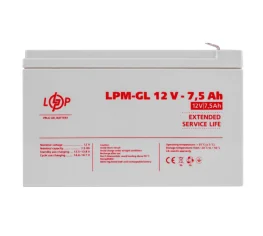 Аккумулятор гелевый LogicPower LPM-GL 12V 7,5Ah (6562)