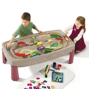 Фото стол для игр step 2 deluxe canyon road train & track 40,6x119,4x66 см