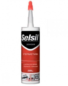 Герметик силиконовый SELSIL термостойкий, красный, 310 мл (20V009)