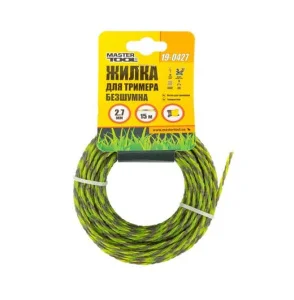 Леска для триммера MasterTool SPIRAL SQUARE бесшумная 2,70ммx15м (19-0427)