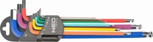 Набір шестигранних ключів NEO Tools 1,5-10 мм 9 шт (09-512)