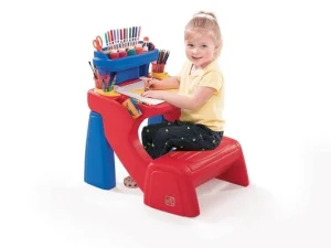 Фото парта с сидением для творчества step 2 write desk 64x55x66 см