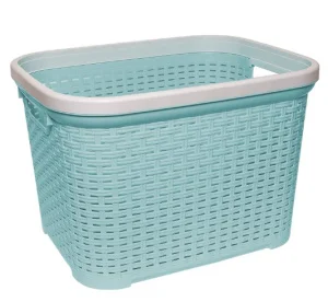 Кошик для білизни Irak Plastik зелений 45x35,5x30,5см 35л (6271)