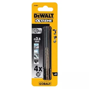 Свердло по металу DeWALT EXTREME INDUSTRIAL COBALT HSS-CO 3,5x39x70мм 2шт (DT4903)