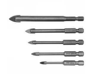 Набір свердл по склу і кераміці Sthor HEX-1/4“ 5шт (21709)