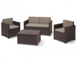 Набор мебели Allibert Monaco set коричневый (8711245128207)