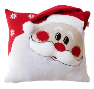 Подушка декоративна в'язана Прованс Святий Миколай 45x45см (042334)