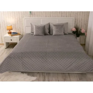 Декоративне покривало Руно VeLour Grey 220x240см (330.55_Grey)