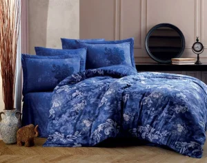 Комплект постільної білизни Hobby Exclusive Sateen Adele синій 200х220см євро (54483)