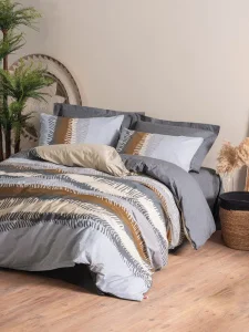 Комплект постільної білизни Cotton Box Toprak Asel Antrasit 200x220см (CB_010077801)