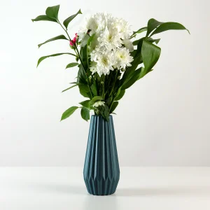 Ваза декоративна MVM DH-FLOWERS-06 55х70х220мм синя (DH-FLOWERS-06 DARK BLUE)