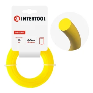Леска для триммера Intertool круглая 2,4ммх15м (DT-2303)