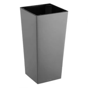 Фото вазон plastkon elise 15x15x26см каменный матовый