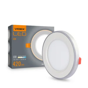 Світильник вбудований VIDEX DL4R з декоративною підсвіткою (VL-DL4R-0652)